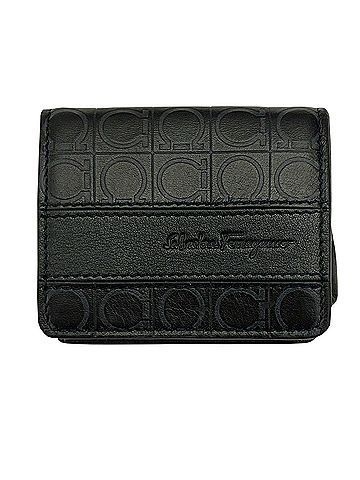 Salvatore Ferragamo Gancini Black Leather Wallet (view 1)