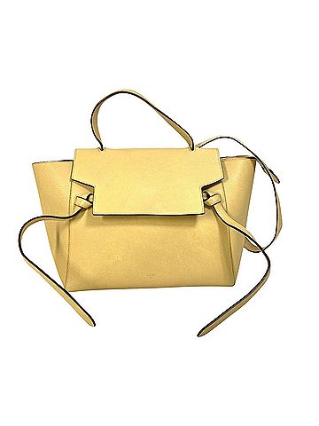 Céline Yellow Leather Shopper Bag (view 1)