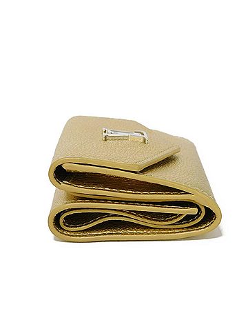 Louis Vuitton Lockmini Gold Leather Wallet (view 2)