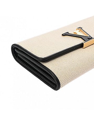Louis Vuitton Capucines Beige Canvas Wallet (view 2)