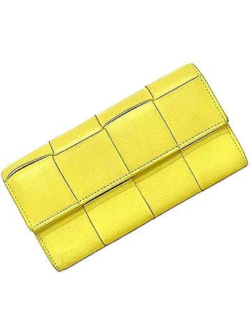 Bottega Veneta Yellow Leather Wallet (view 1)