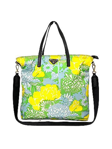 Prada Flower Multicolour Synthetic Tote Bag (view 1)