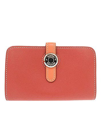 Hermès Dogon Pink Leather Wallet (view 1)