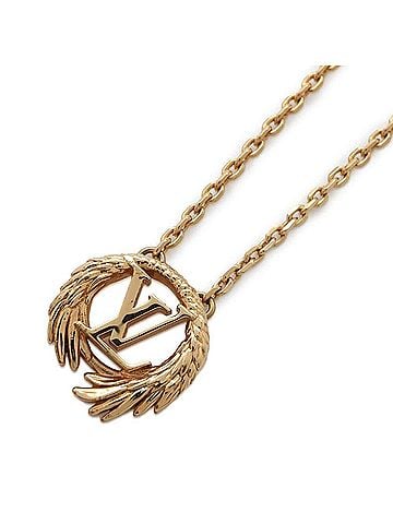 Louis Vuitton Angèle Gold Metal Necklace Jewelry (view 1)