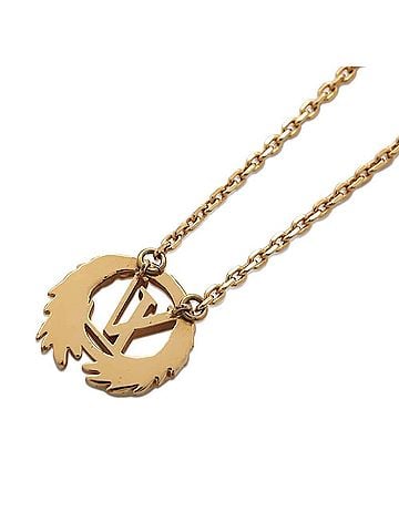 Louis Vuitton Angèle Gold Metal Necklace Jewelry (view 2)