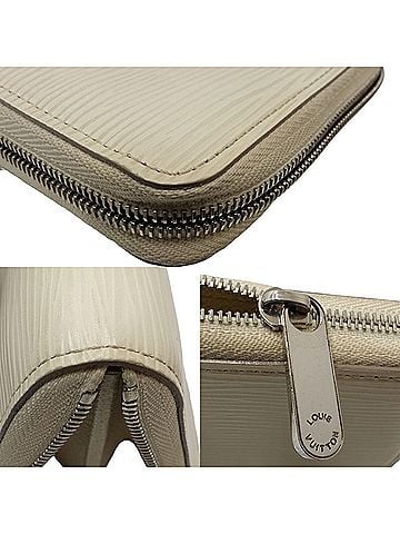 Louis Vuitton Coin Purse White Leather Wallet (view 2)