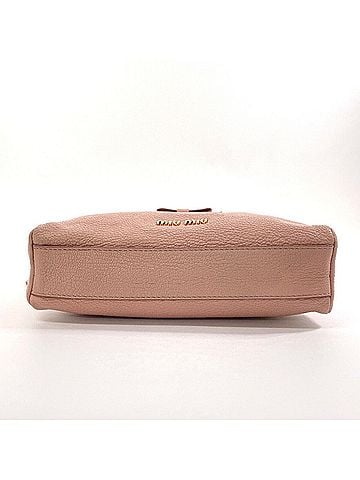 Miu Miu Pink Leather Clutch Bag (view 2)
