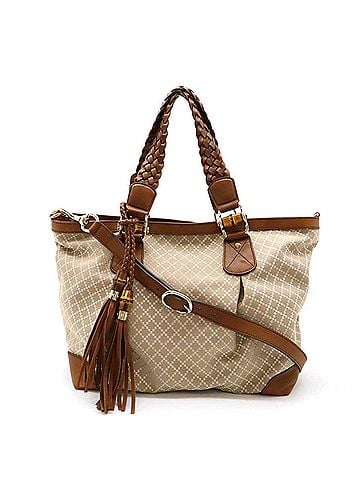 Gucci Diamante Beige Canvas Tote Bag (view 1)