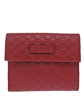 Gucci Micro ssima Red Leather Wallet (view 1)