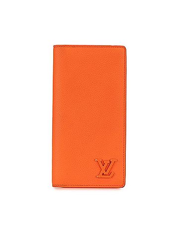 Louis Vuitton Portefeuille Brazza Orange Leather Wallet (view 1)