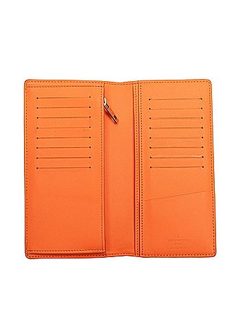 Louis Vuitton Portefeuille Brazza Orange Leather Wallet (view 2)