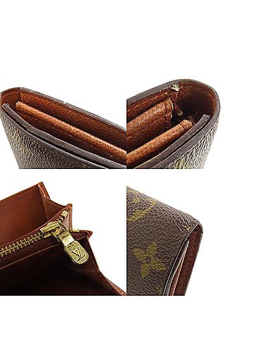 Louis Vuitton Porte Monnaie Zippy Brown Canvas Wallet (view 2)