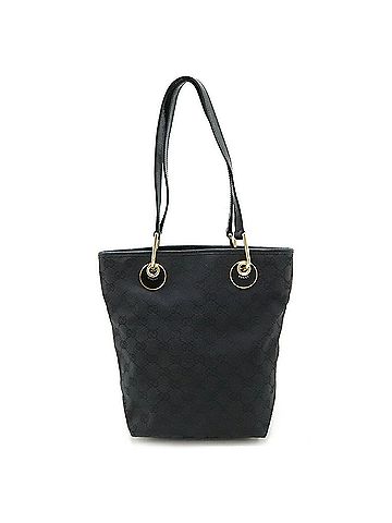 Gucci Gg Canvas Black Canvas Tote Bag (view 1)