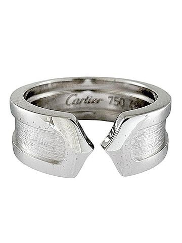 Cartier C2 Silver White Gold Ring Jewelry (view 2)