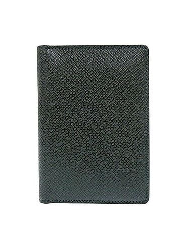 Louis Vuitton Porte Carte Double Green Leather Wallet (view 1)