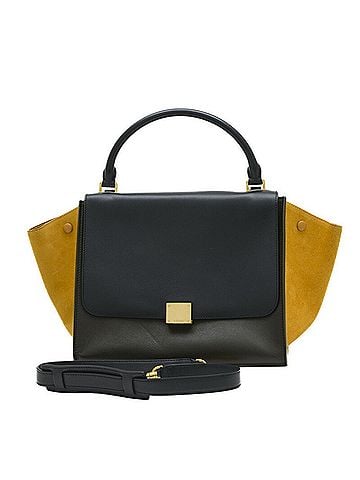 Céline Trapèze Black Leather Shopper Bag (view 1)