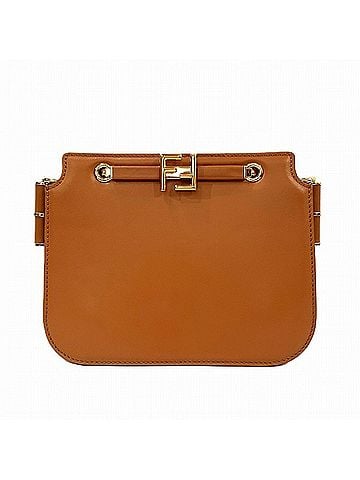 Fendi Camel Leather Clutch Bag (view 1)