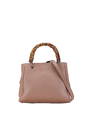 Gucci Pink Leather Tote Bag (view 1)