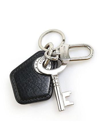 Louis Vuitton Porte Clés Black Leather Wallet (view 1)