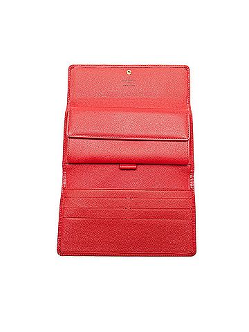 Louis Vuitton Trésor Red Leather Wallet (view 2)