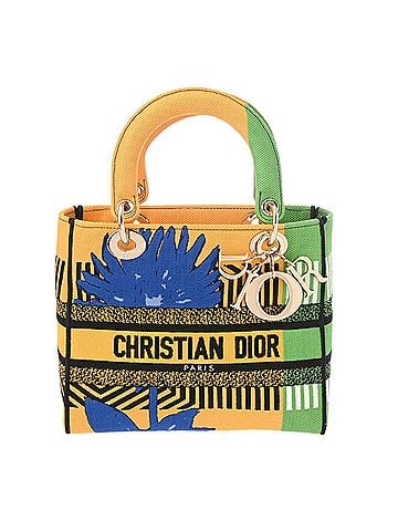 Dior Lady D-Light Multicolour Canvas Handbag (view 1)