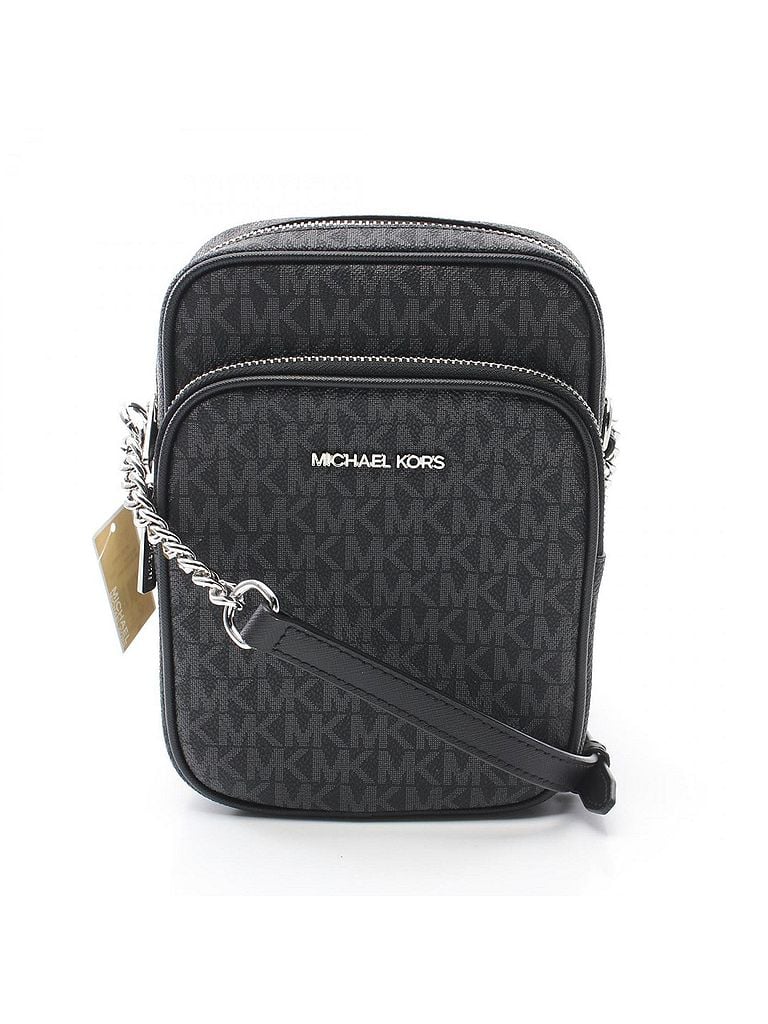 Michael Kors 100% Canvas Solid Black Jet Set Black Canvas Shoulder Bag One size - photo 1