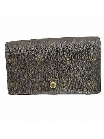 Louis Vuitton Porte-Monnaie Brown Canvas Wallet (view 1)