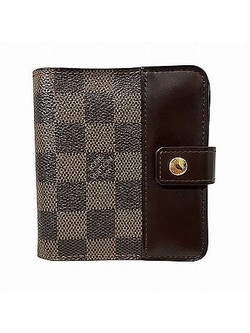 Louis Vuitton Compact Zip Brown Canvas Wallet (view 1)