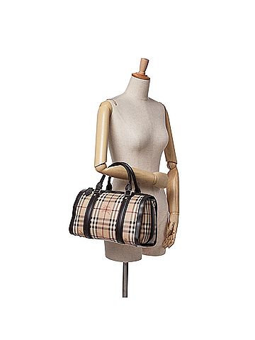 Burberry Haymarket Check Coated Canvas Alchester Bowling Bag (view 2)