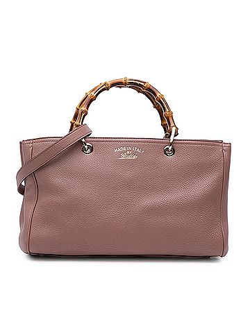 Gucci Medium Calfskin Bamboo Shopper Satchel (view 1)