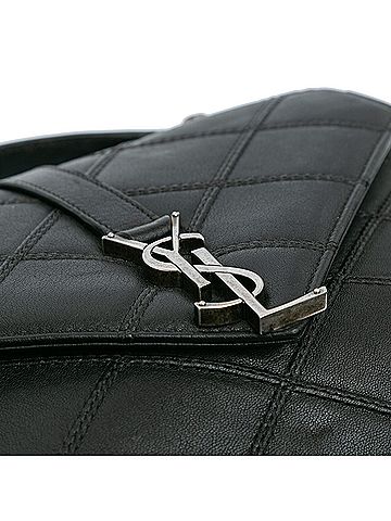 Saint Laurent Medium Quilted Diamond Calfskin Monogram College Satchel (view 2)