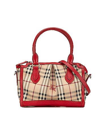 Burberry Haymarket Check Coated Canvas Satchel (view 1)