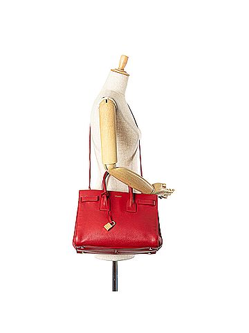 Saint Laurent Small Leather Sac De Jour Satchel (view 2)
