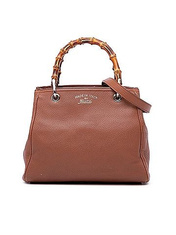 Gucci Small Calfskin Bamboo Shopper Satchel (view 1)