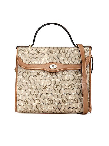 Dior Honeycomb Coated Canvas Satchel (view 1)
