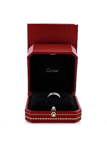 Cartier Love Wedding Band Pave Diamonds Ring 18K White Gold and Diamonds (view 2)