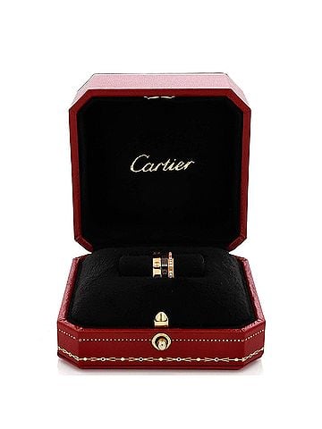 Cartier Love Band 3 Ring Set 18K Rose Gold, Diamonds and Ceramic (view 2)