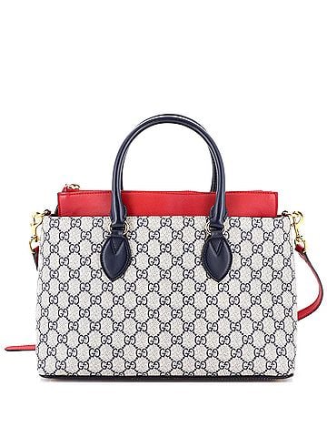Gucci Linea A Convertible Tote GG Coated Canvas and Leather Small (view 1)