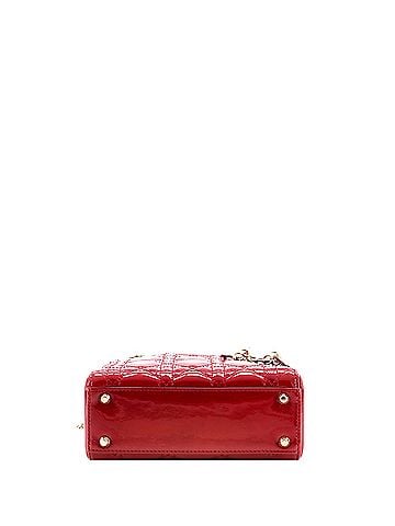 Christian Dior Lady Dior Chain Bag Cannage Quilt Patent Mini (view 2)