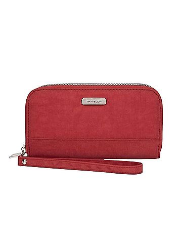 Travelon Women's Rfid Blocking Double Zip Clutch Wallet (view 1)