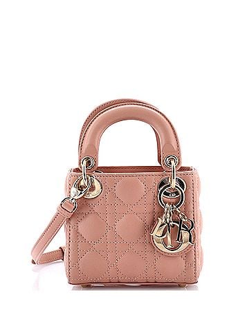 Christian Dior Lady Dior Bag Cannage Quilt Lambskin Micro (view 1)