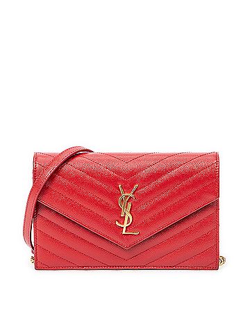 Yves Saint Laurent Envelope Wallet On Chain  (view 1)