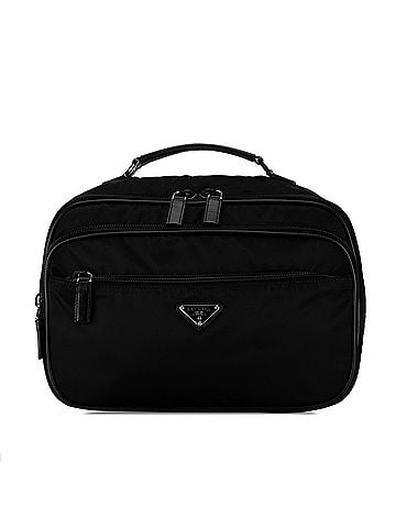 Prada Saffiano Trimmed Tessuto Vanity Bag (view 1)