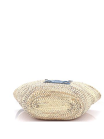 Céline Triomphe Basket Shoulder Bag Raffia with Leather Medium (view 2)