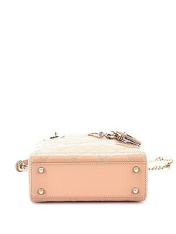 Christian Dior Lady Dior Chain Bag Cannage Quilt Patent Mini (view 2)