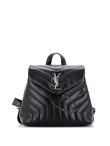 Saint Laurent LouLou Backpack Matelasse Chevron Leather Small (view 1)