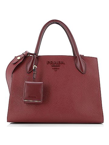 Prada Monochrome Tote Saffiano with City Calf Medium (view 1)