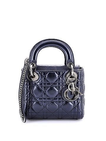 Christian Dior Lady Dior Chain Bag Cannage Quilt Lambskin Mini (view 1)