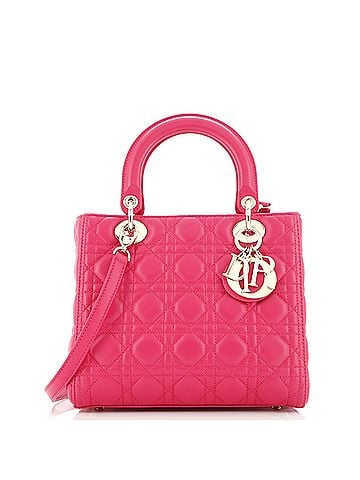 Christian Dior Lady Dior Bag Cannage Quilt Lambskin Medium (view 1)
