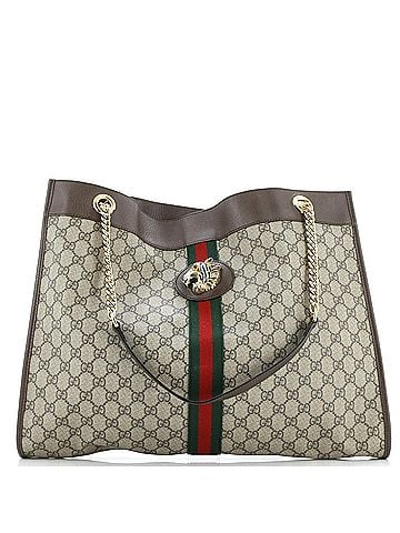 Gucci Rajah Chain Tote GG Coated Canvas Large (view 1)